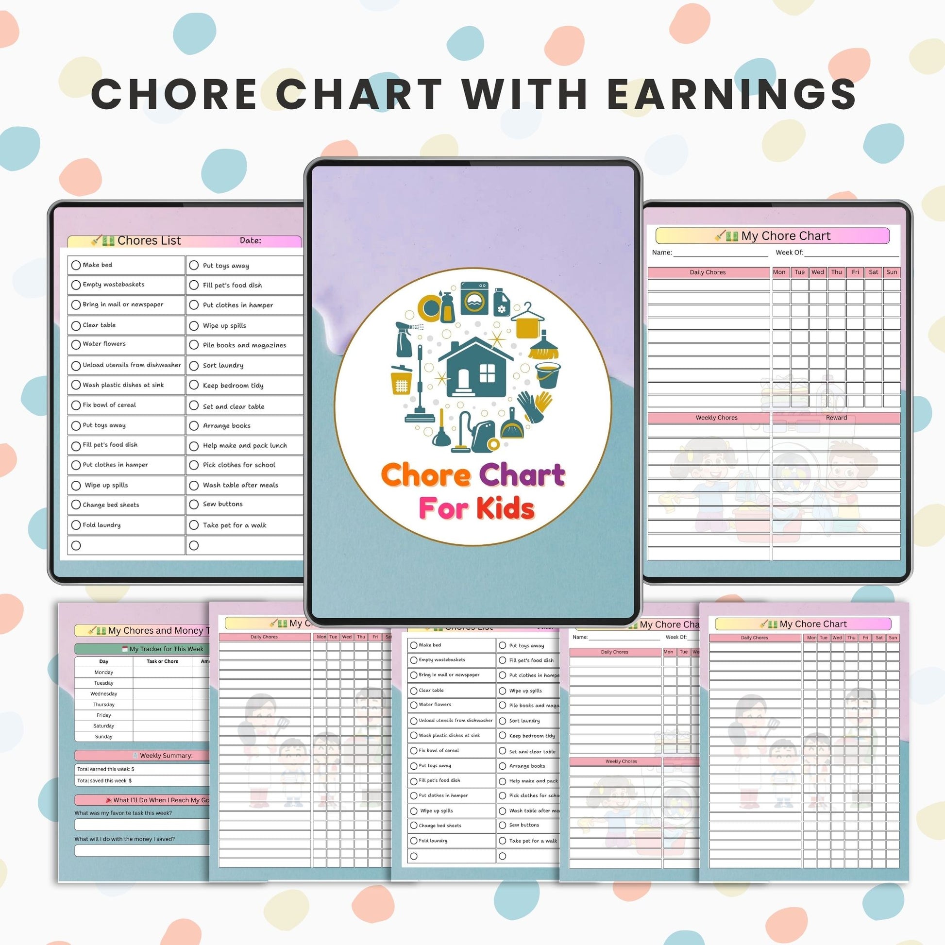 chore chart, kids chores, reward chart, kids earning, allowance chart, kids tracker, chore printable, kids reward, parenting chart, kids routine, kids tasks, money skills, kids jobs, home chores, kids planner