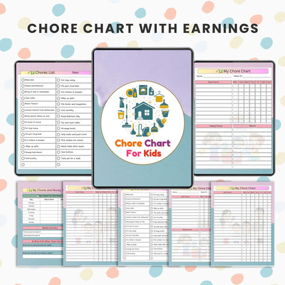 chore chart, kids chores, reward chart, kids earning, allowance chart, kids tracker, chore printable, kids reward, parenting chart, kids routine, kids tasks, money skills, kids jobs, home chores, kids planner