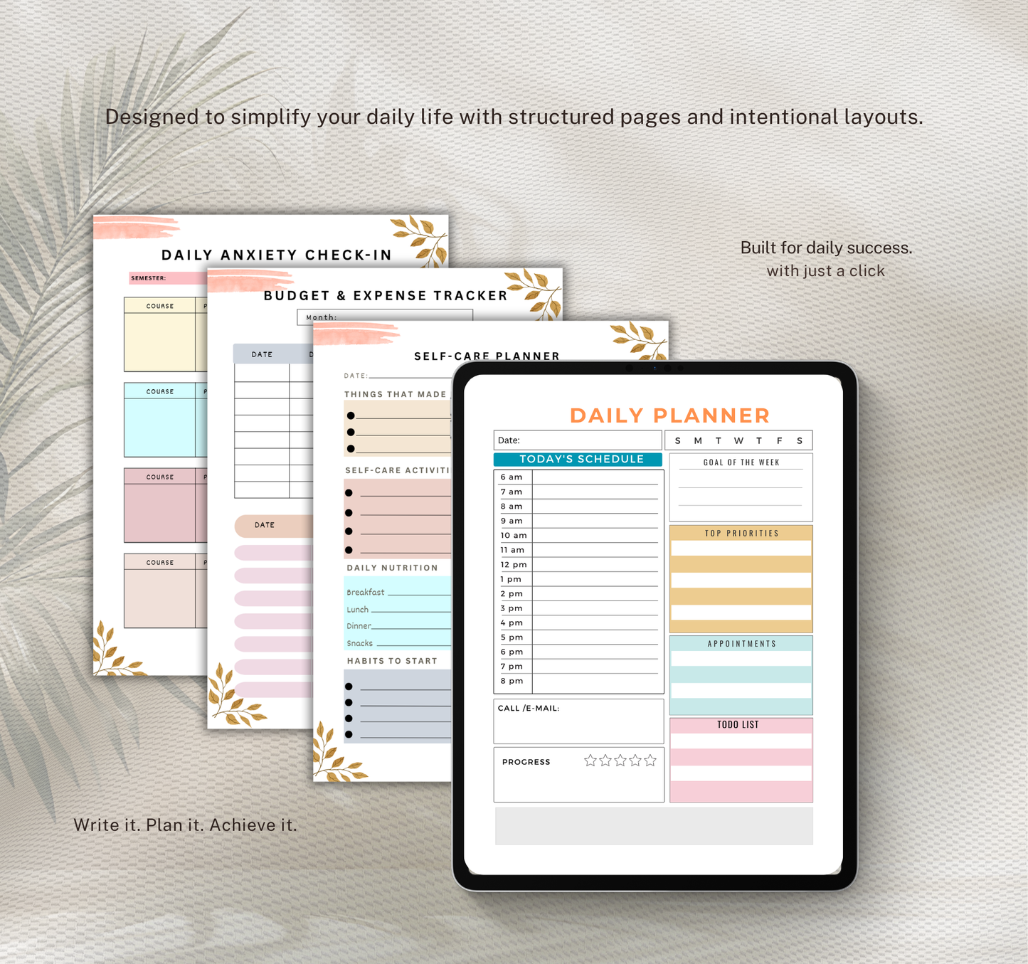College Planner | Academic & Study Digital Planner PDF for Students