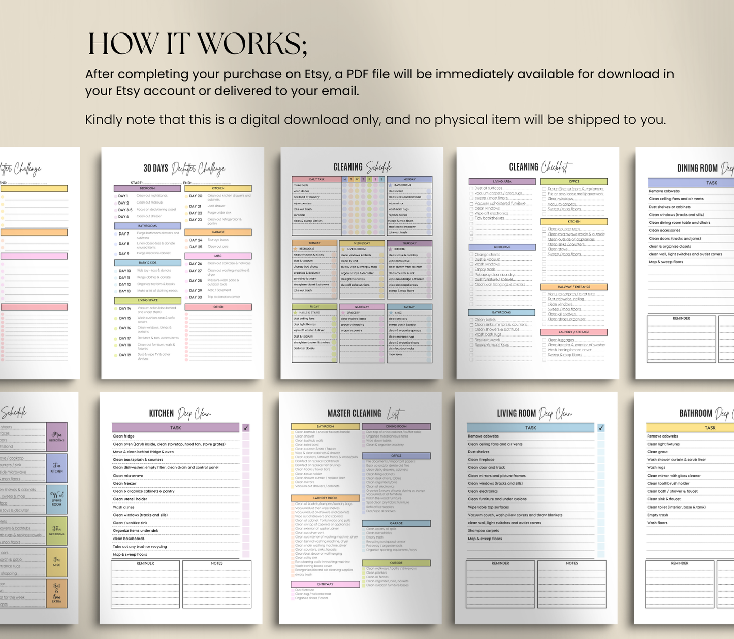ADHD Cleaning Planner | Printable Home & Task Organizer