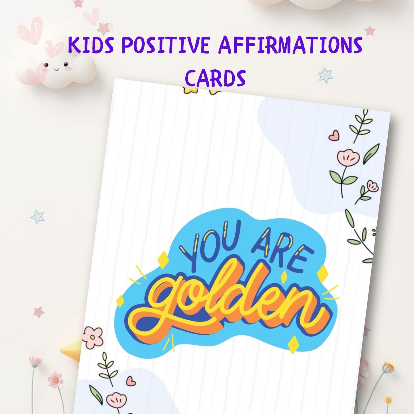 Kids Positive Affirmations Cards Printable | Confidence & Self-Esteem Boost for Children