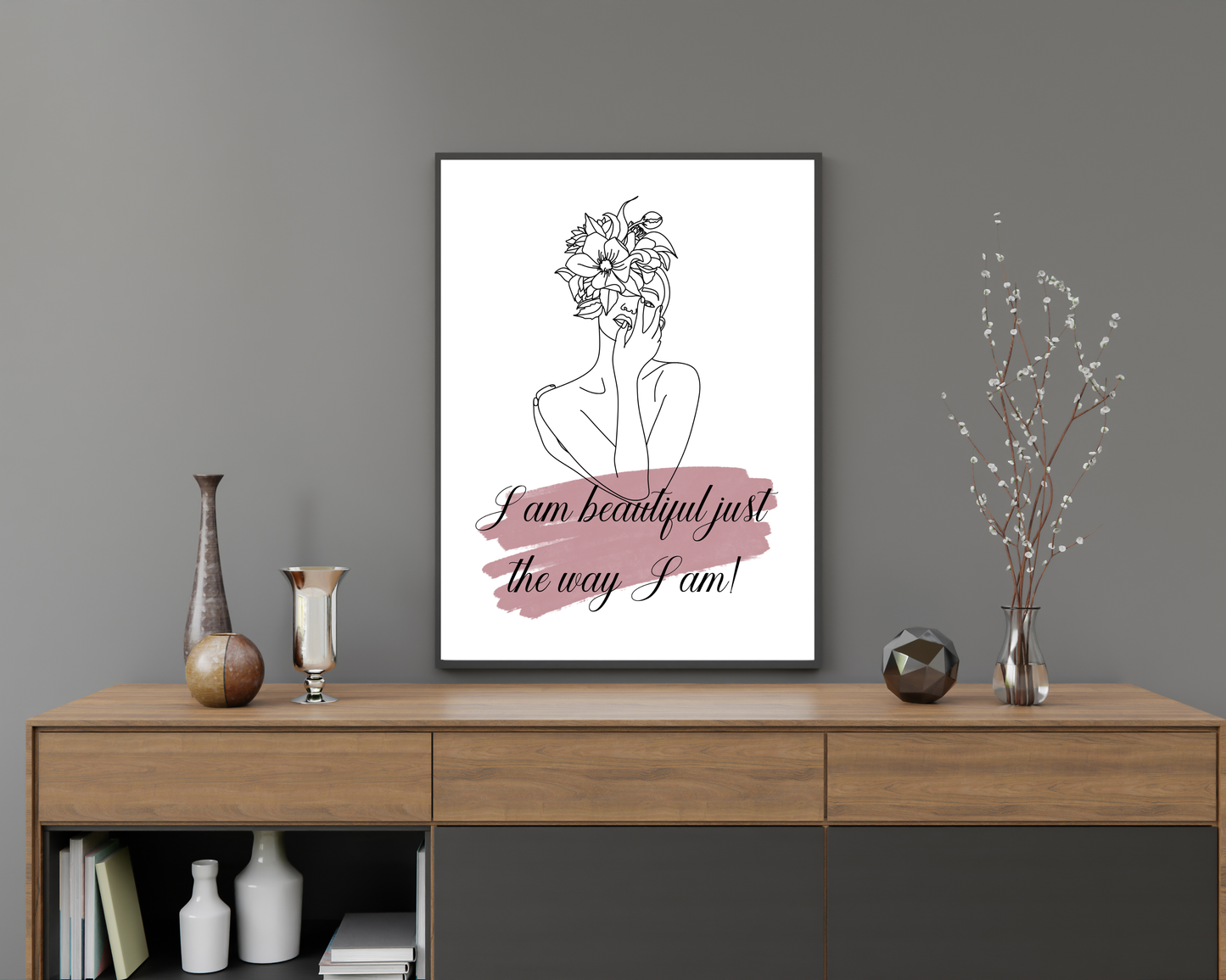 Woman Printable Wall Art | Inspirational Feminine Quote Poster, Empowerment &amp; Self-Love Decor, Printable Wall Art