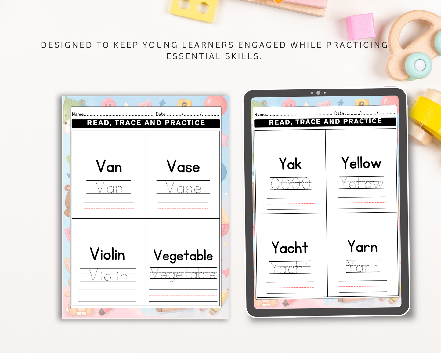 Word Tracing Worksheets for Pre-Kindergarten | Printable Handwriting Practice & Early Learning Activities