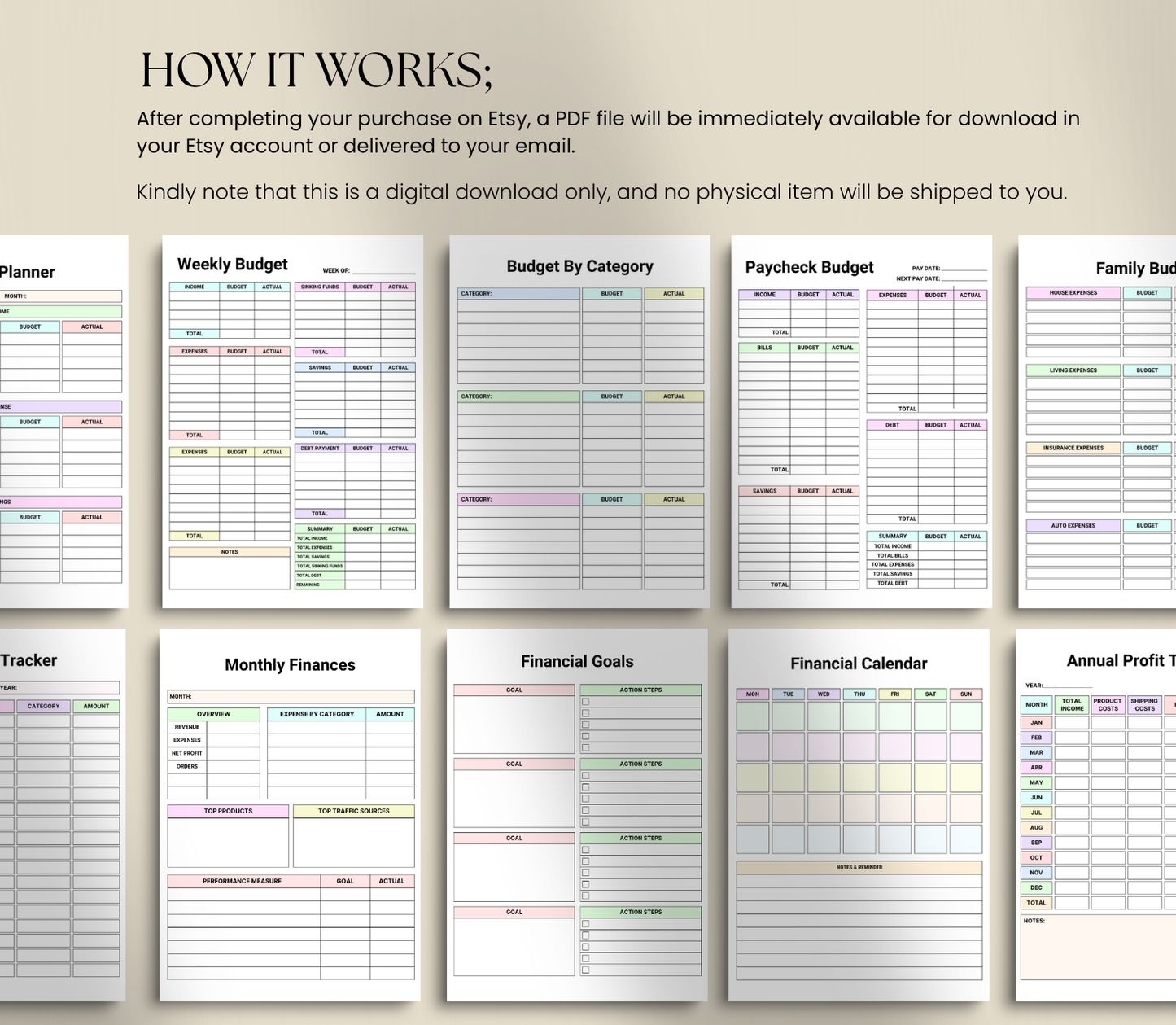 Neurodivergent Budget Planner | Printable Money & Expense Organizer
