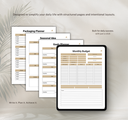 Small Business Planner | Digital PDF Planner for Entrepreneurs & Business Growth