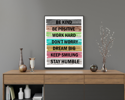 Motivational Affirmation Quotes Poster | Inspirational Wall Art, Positive Affirmations Decor, Growth Mindset Printable Posters