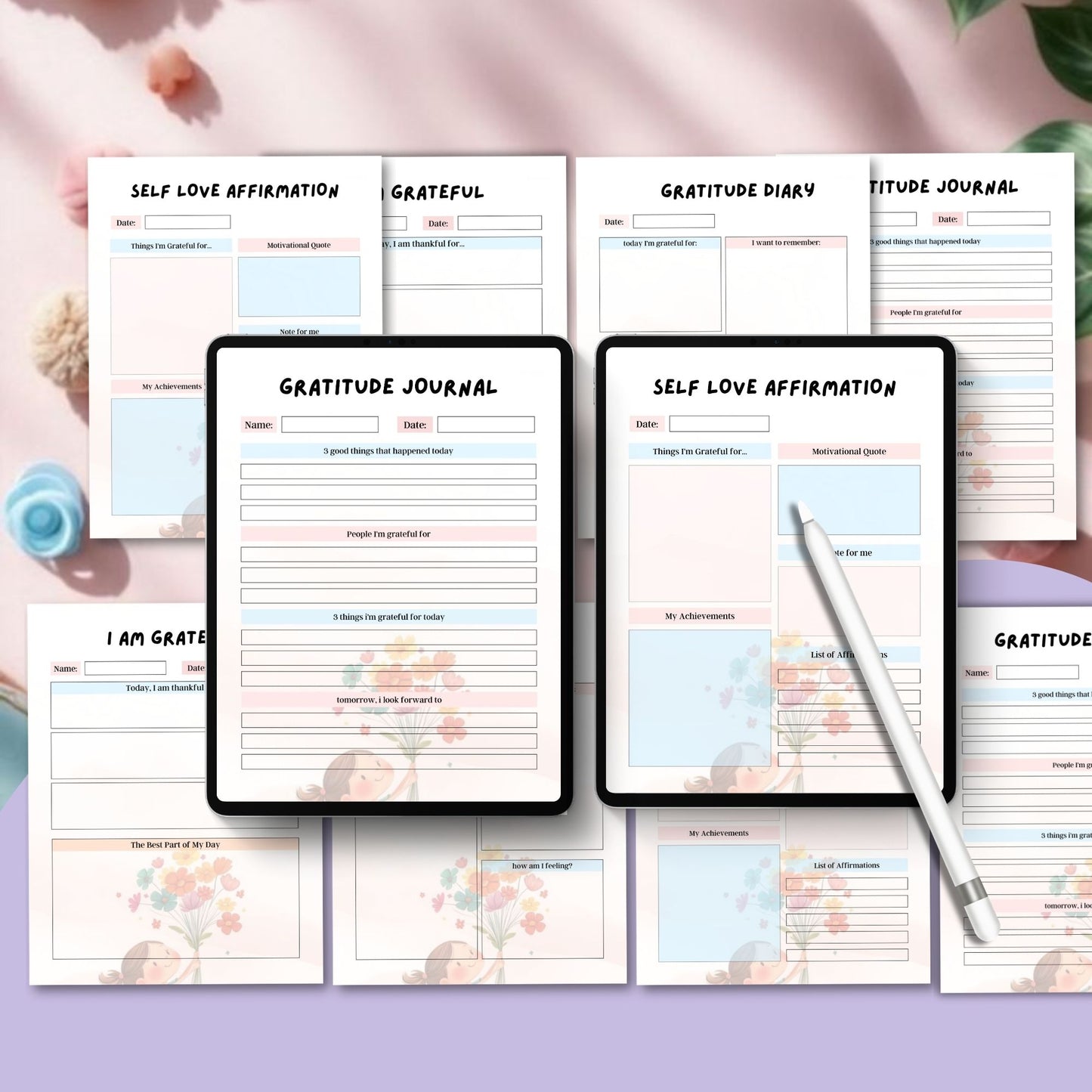 Kids Gratitude Journal Printable | Daily Thankfulness & Mindfulness Workbook for Children