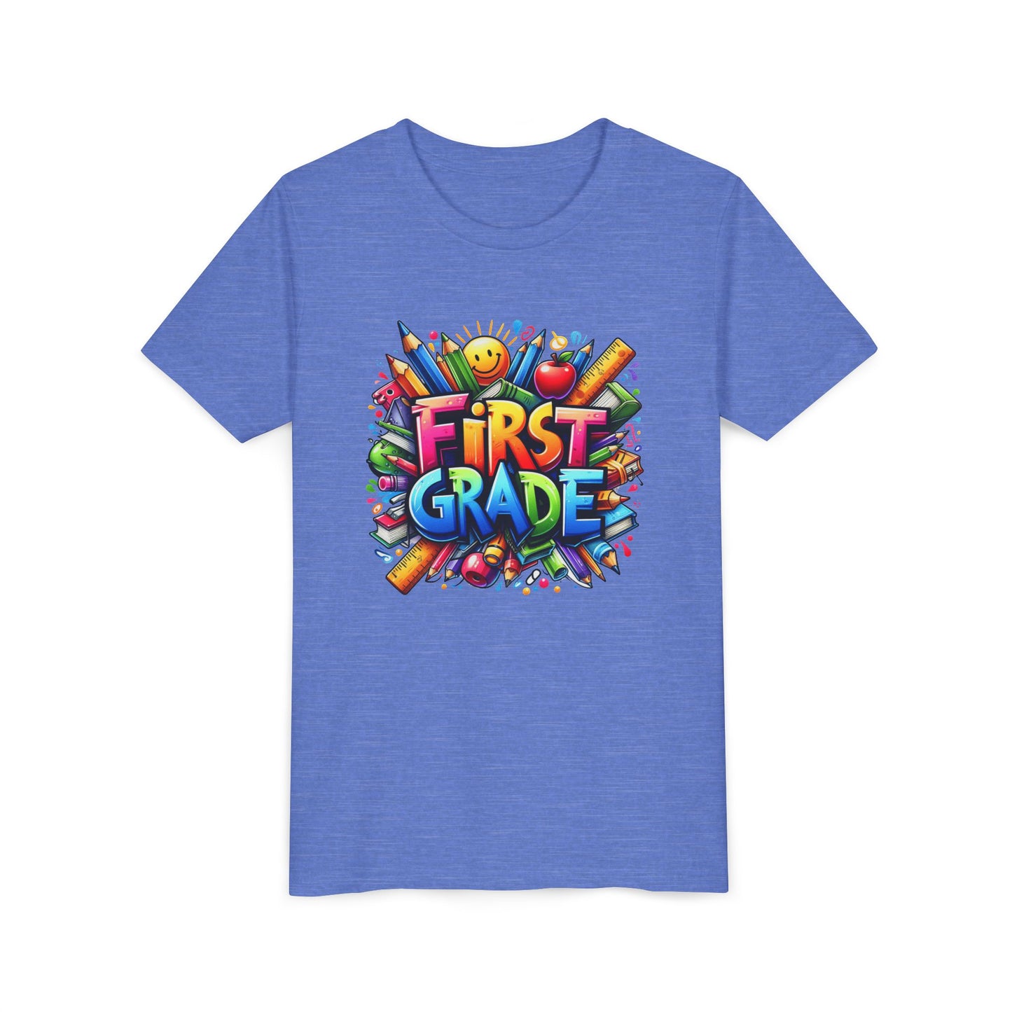 First Grade Kids Tee — Colorful Back-to-School Shirt for Boys & Girls