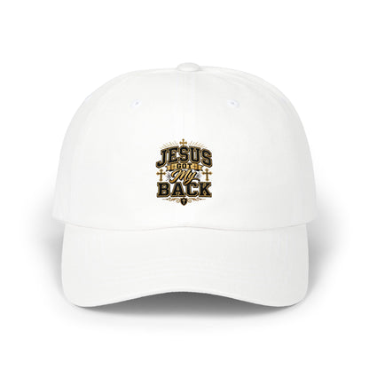 Dad Cap — "Jesus Got My Back" Embroidered Christian Baseball Hat