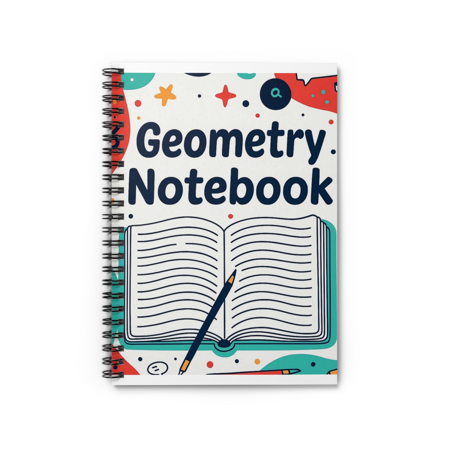 Geometry Notebook — Spiral Ruled School Notebook for Students