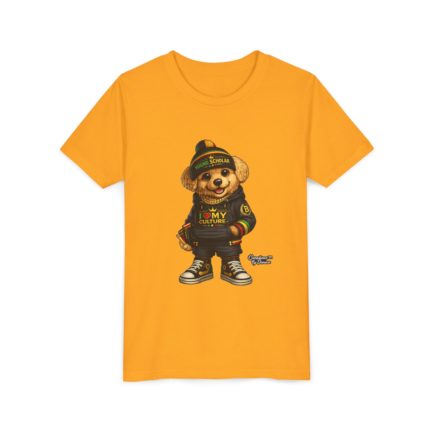 Youth Bear Graphic Tee – "I Love My Culture" Urban Streetwear