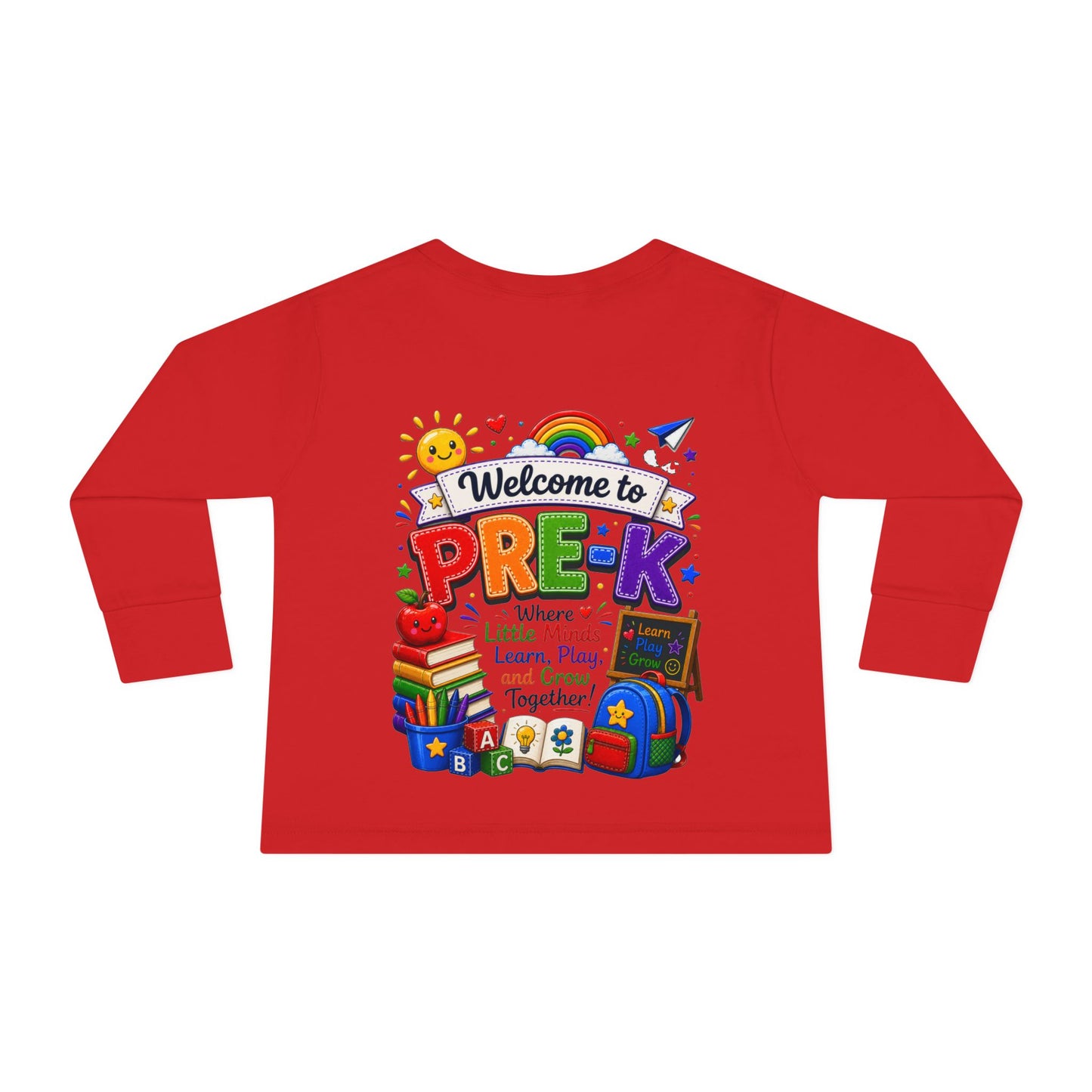 Welcome to Pre-K Toddler Long Sleeve Tee — Cute Back-to-School Preschool Shirt