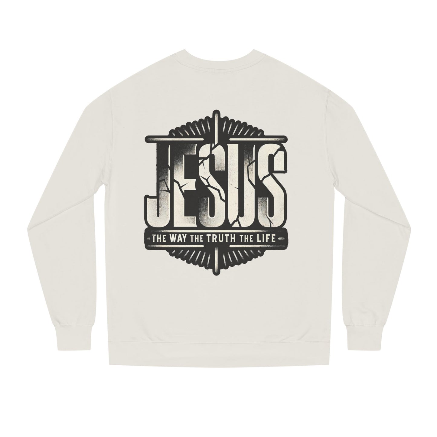 Jesus Graphic Sweatshirt — Vintage Religious Cross & Lamb Crewneck