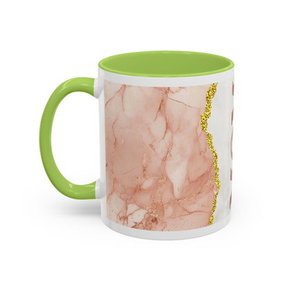 Mom Marble Accent Coffee Mug — Rose Gold & Gold Vein 11/15oz Gift