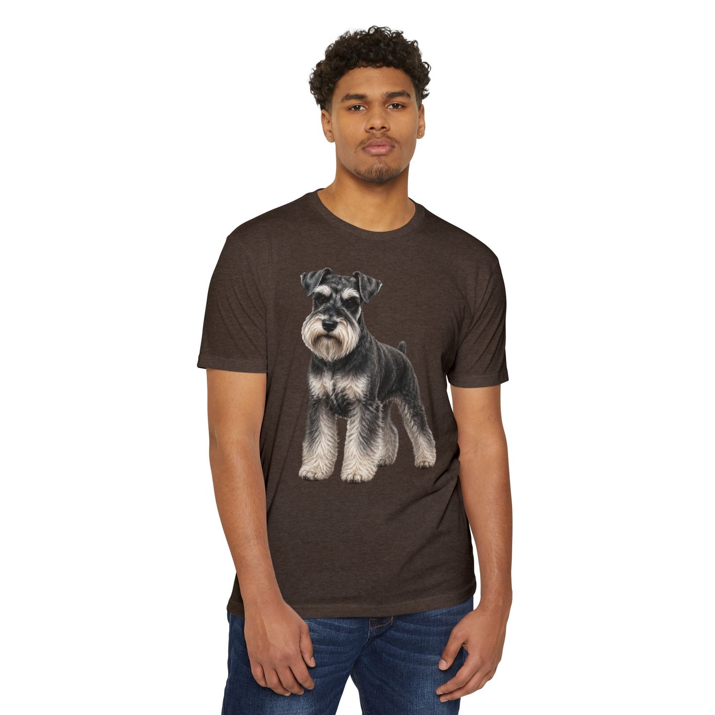 Schnauzer Dog T-Shirt — Realistic Miniature Schnauzer Graphic Tee
