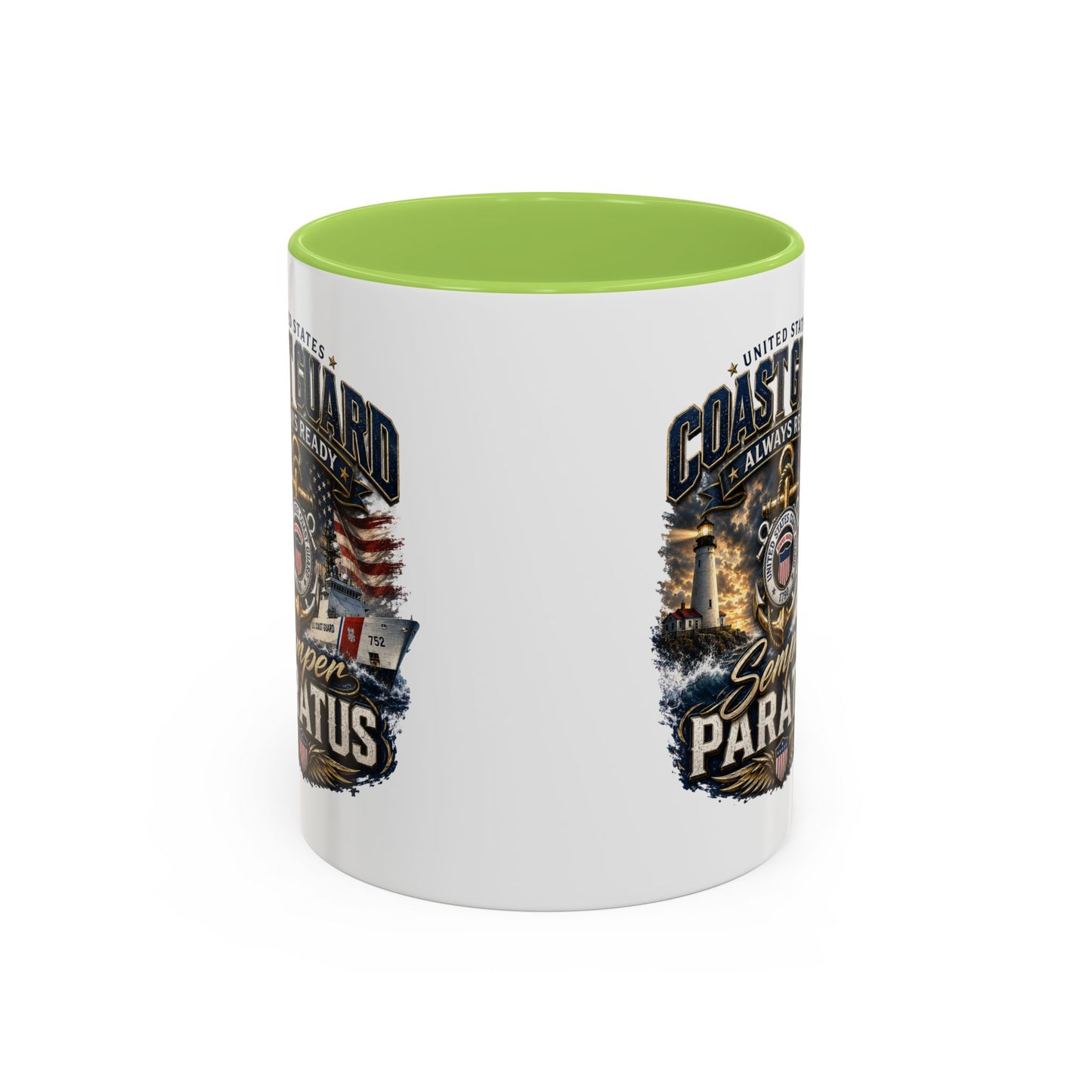 Coast Guard Semper Paratus Accent Coffee Mug – Patriotic Military Gift (11/15oz)