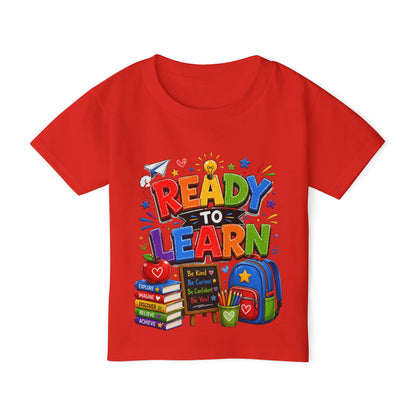 Toddler T-Shirt — "Ready to Learn" Back-to-School Kids Tee