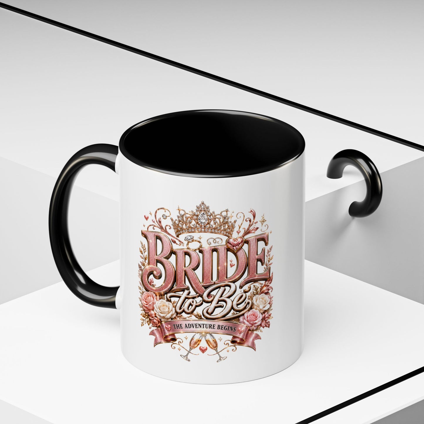 Bride to Be Coffee Mug — Floral Bridal Accent Mug (11/15oz)