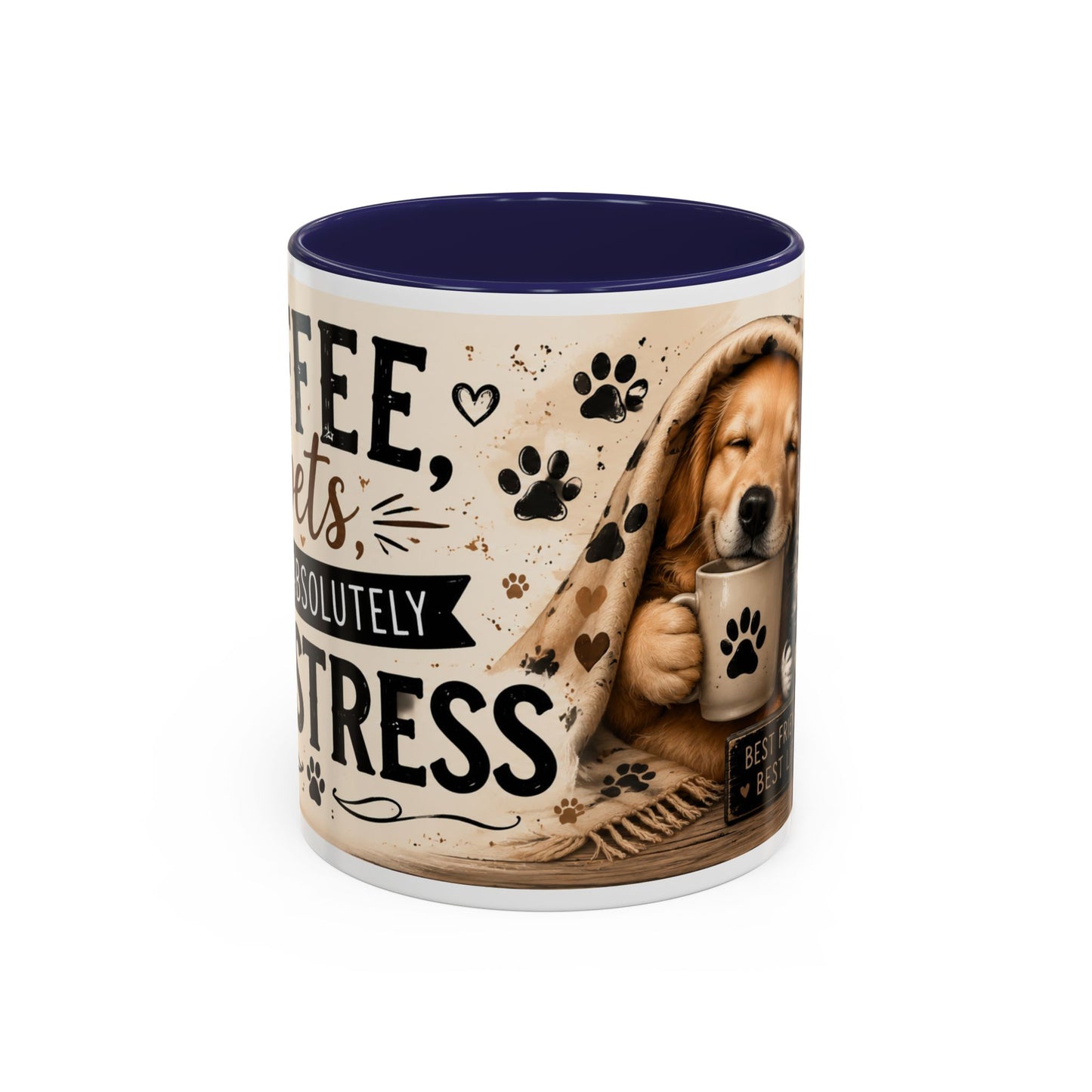 Dog and Cat Coffee Mug – "Best Friends, Best Life" Accent Tea Cup (11/15oz)