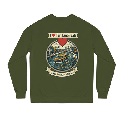 I  Fort Lauderdale Crewneck Sweatshirt — Venice of America Canals Graphic