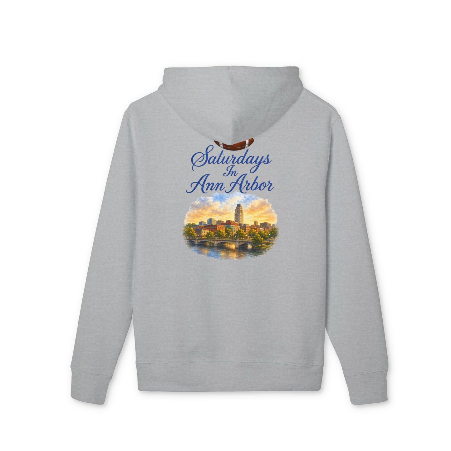 Ann Arbor Skyline Hoodie — "Saturdays in Ann Arbor" Graphic Pullover
