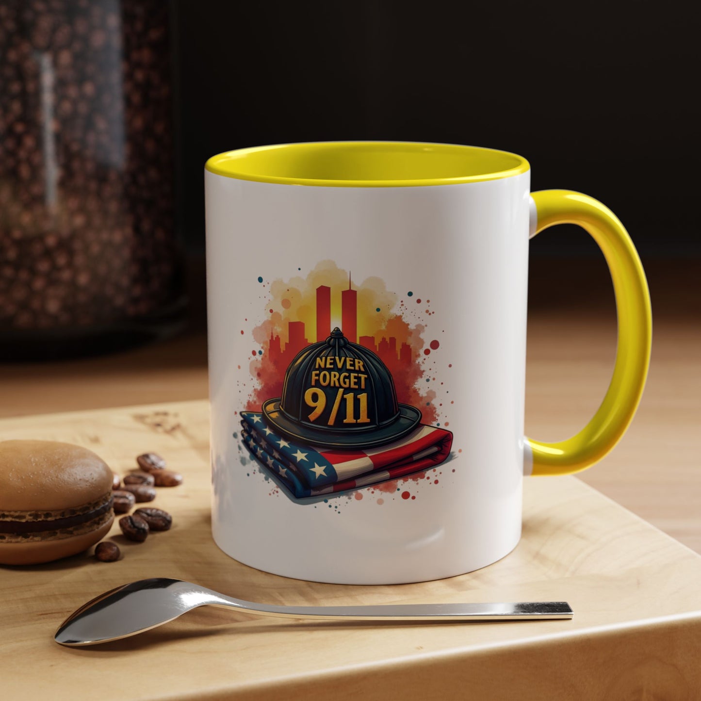 Never Forget 9/11 Memorial Accent Coffee Mug