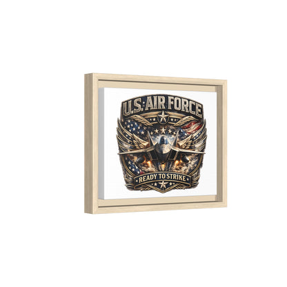 U.S. Air Force Framed Canvas Print – "Ready to Strike" Military Wall Art