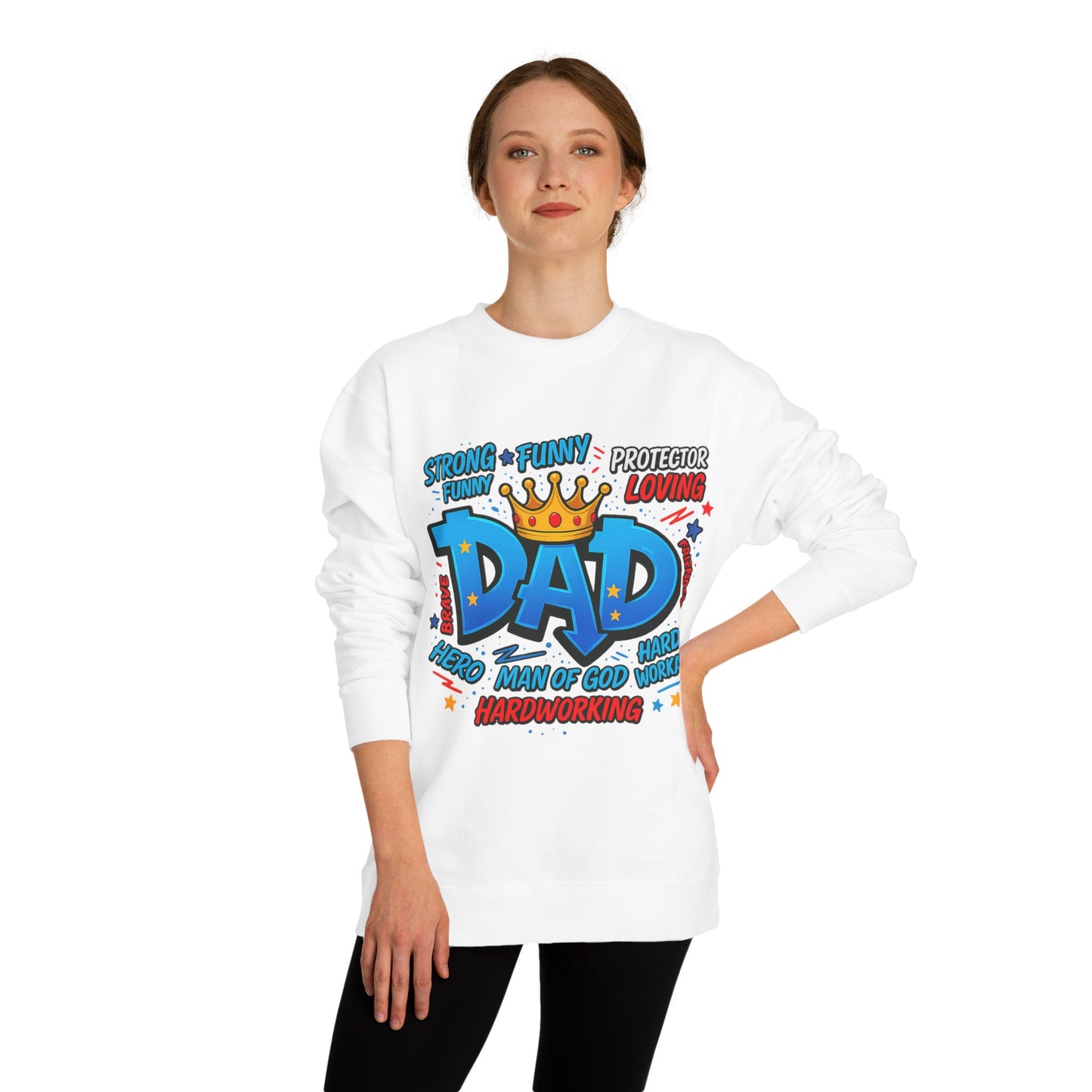Dad Crown Graphic Sweatshirt – Funny & Loving Father Tribute
