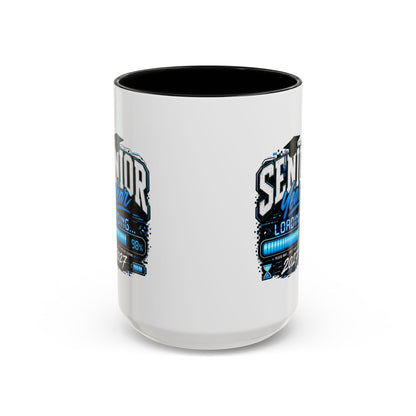 Senior Year Loading 2027 Accent Coffee Mug — Graduation Gift Cup (11/15oz)
