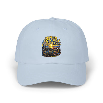 Dad Cap – 'He's In Control' Vintage Car Embroidered Baseball Hat
