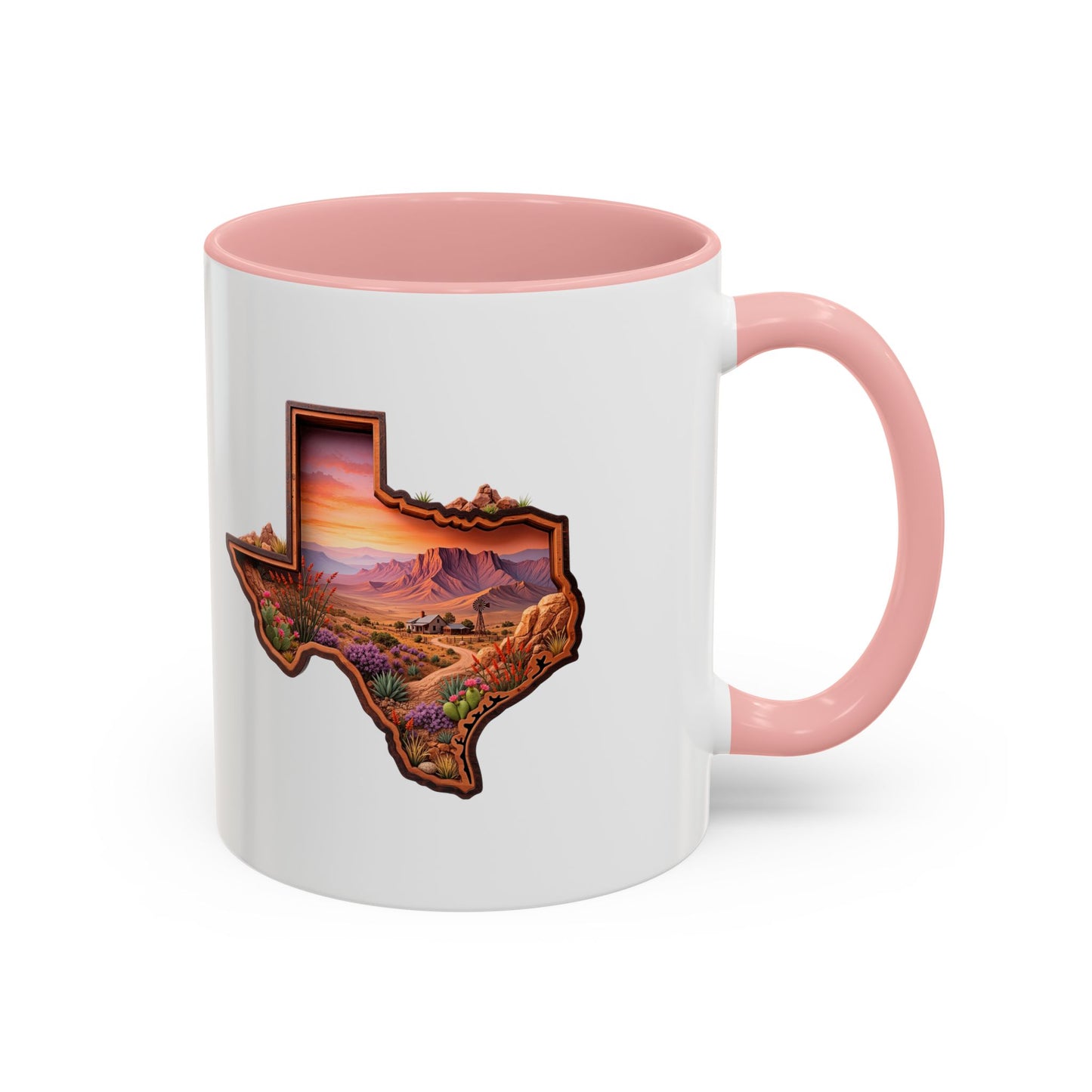 Texas Sunset Accent Coffee Mug – Scenic Lone Star State Landscape (11/15oz)