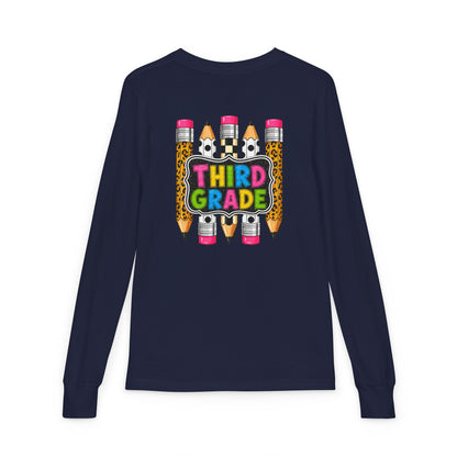Third Grade Pencil Graphic Long Sleeve Tee