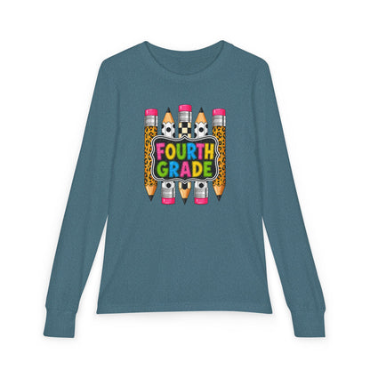 Fourth Grade Pencils Youth Long Sleeve Tee