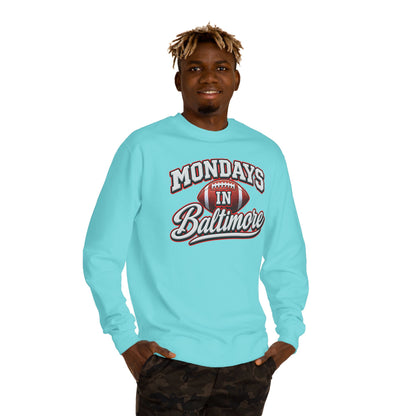 Mondays In Baltimore Football Sweatshirt – Retro Sport Crewneck