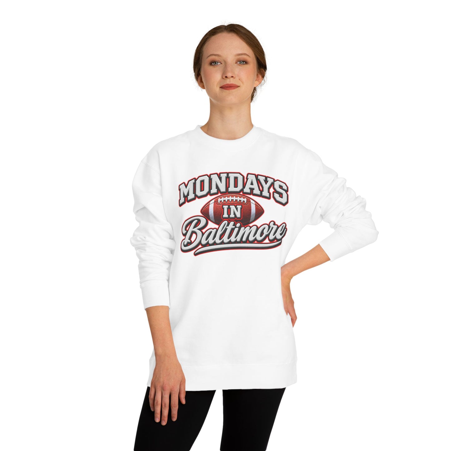 Mondays In Baltimore Football Sweatshirt – Retro Sport Crewneck