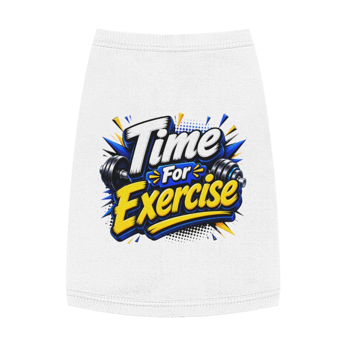 Pet Tank Top — "Time For Exercise" Dog Workout Tee