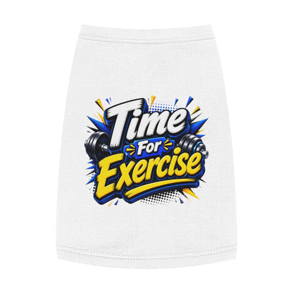 Pet Tank Top — "Time For Exercise" Dog Workout Tee