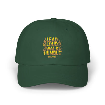 Dad Cap — "Lead Loud Walk Humble" Embroidered Floral Baseball Hat