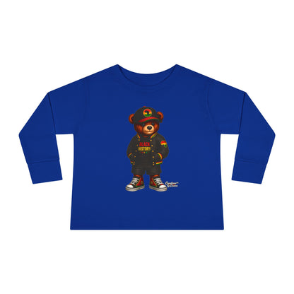 Cool Teddy Bear Toddler Long Sleeve Tee — Urban Streetwear Kids Shirt