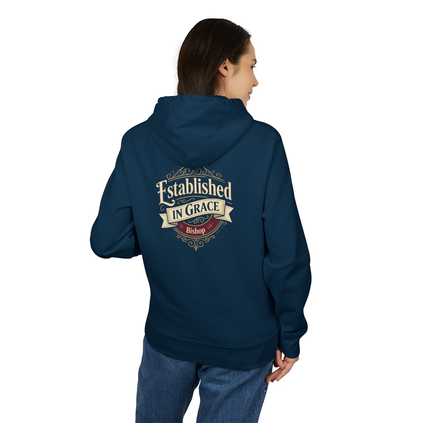 Established in Grace Hoodie — Personalized Christian Faith Pullover