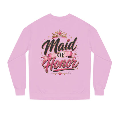 Maid of Honor Sweatshirt — Pink Script Bridal Party Crewneck
