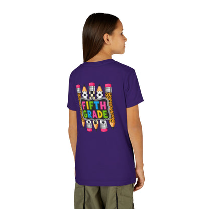 Fifth Grade Pencil Kids Tee — Back to School Youth Short Sleeve Shirt