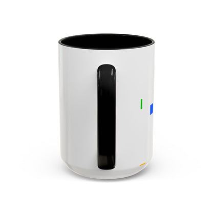 Accent Coffee Mug — 'Different Not Less' Pride-Inclusive Color Block Design (11/15oz)