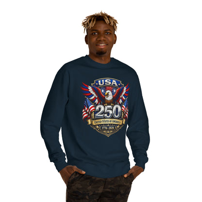 USA 250th Anniversary Eagle Sweatshirt — 1776-2026 Patriotic Crewneck