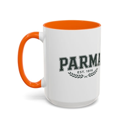 Parma Established 1816 Accent Coffee Mug — Vintage Collegiate Ceramic Coffee Cup