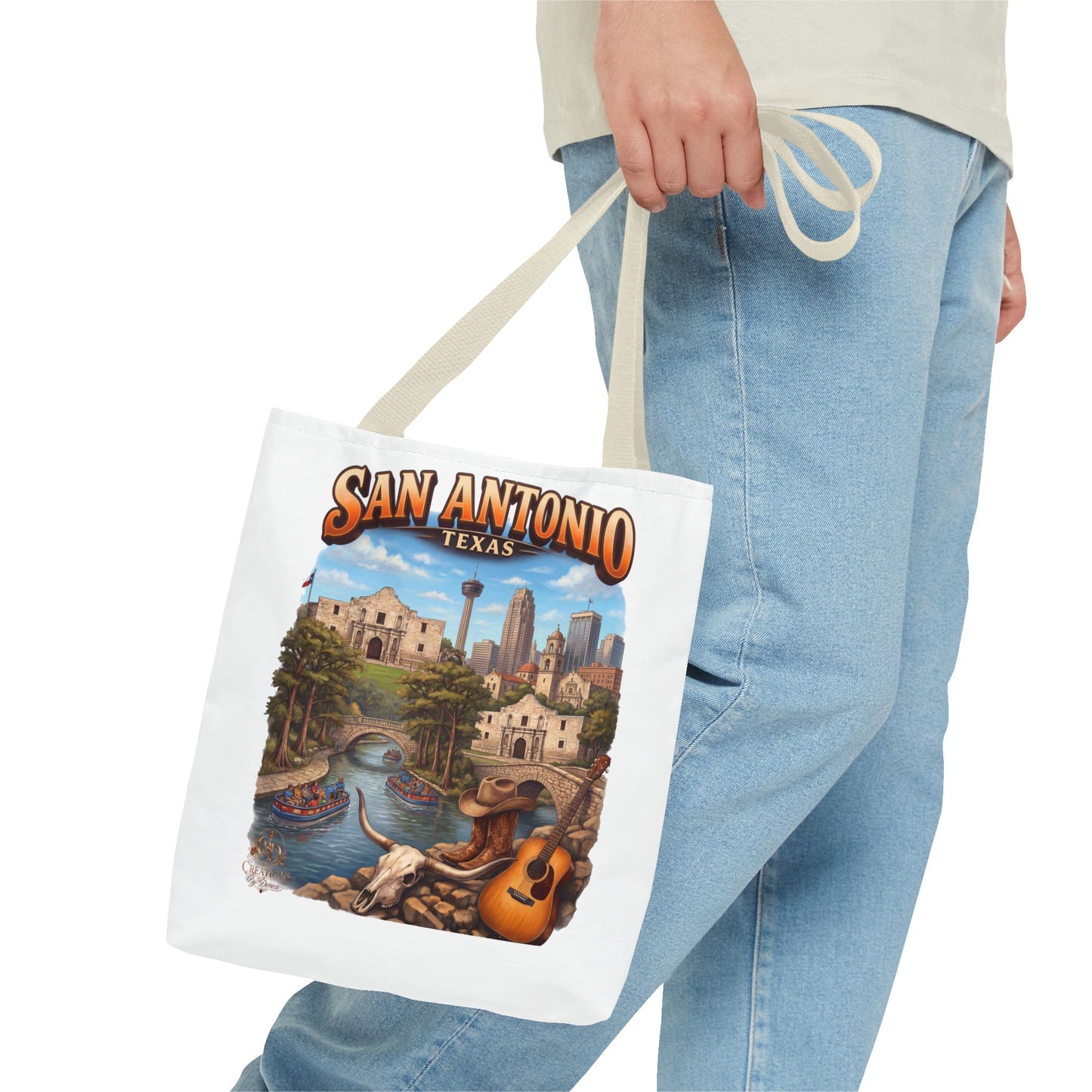 San Antonio Texas Tote Bag — Riverwalk Landmark Travel Souvenir