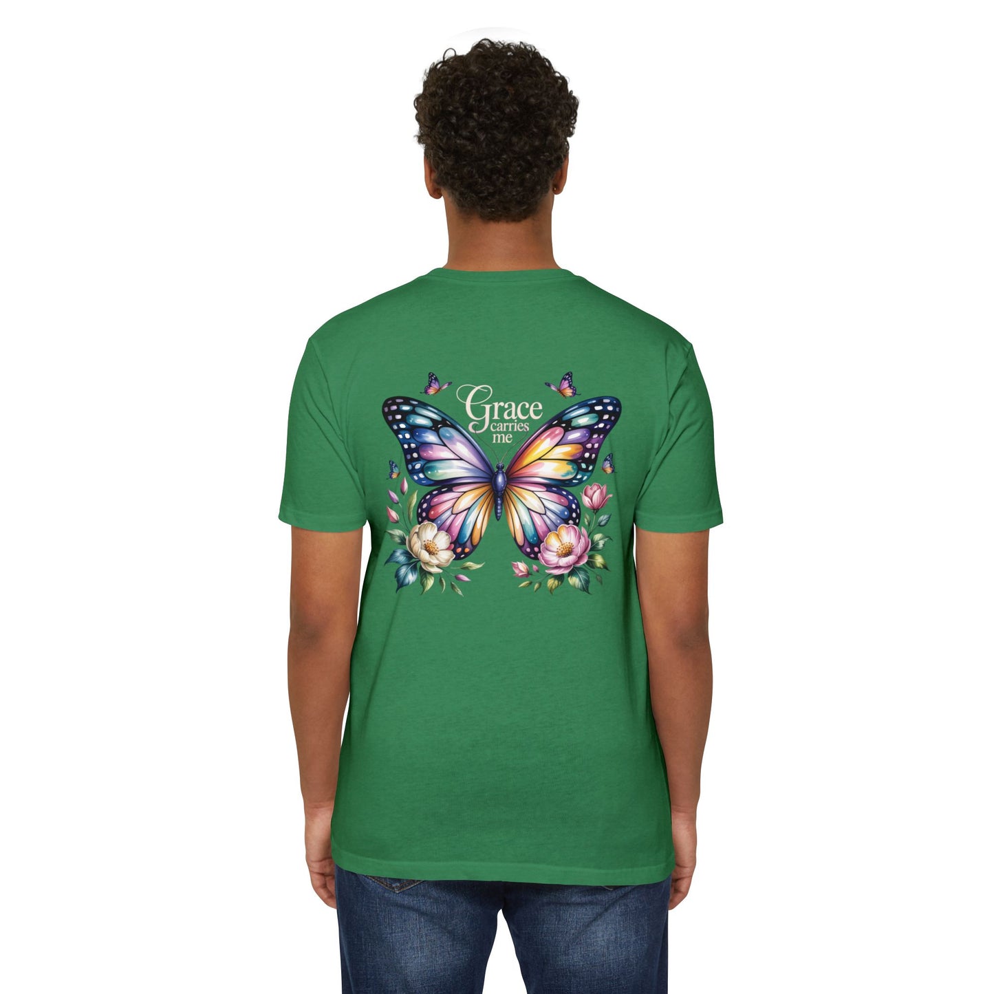 Grace Carries Me Butterfly T-Shirt