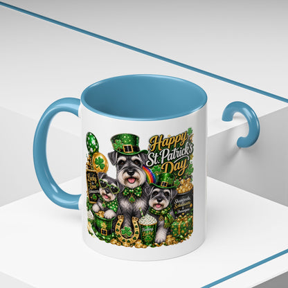St. Patrick’s Day Dog Coffee Mug — Happy St. Patrick’s Day Accent Mug (11/15oz)
