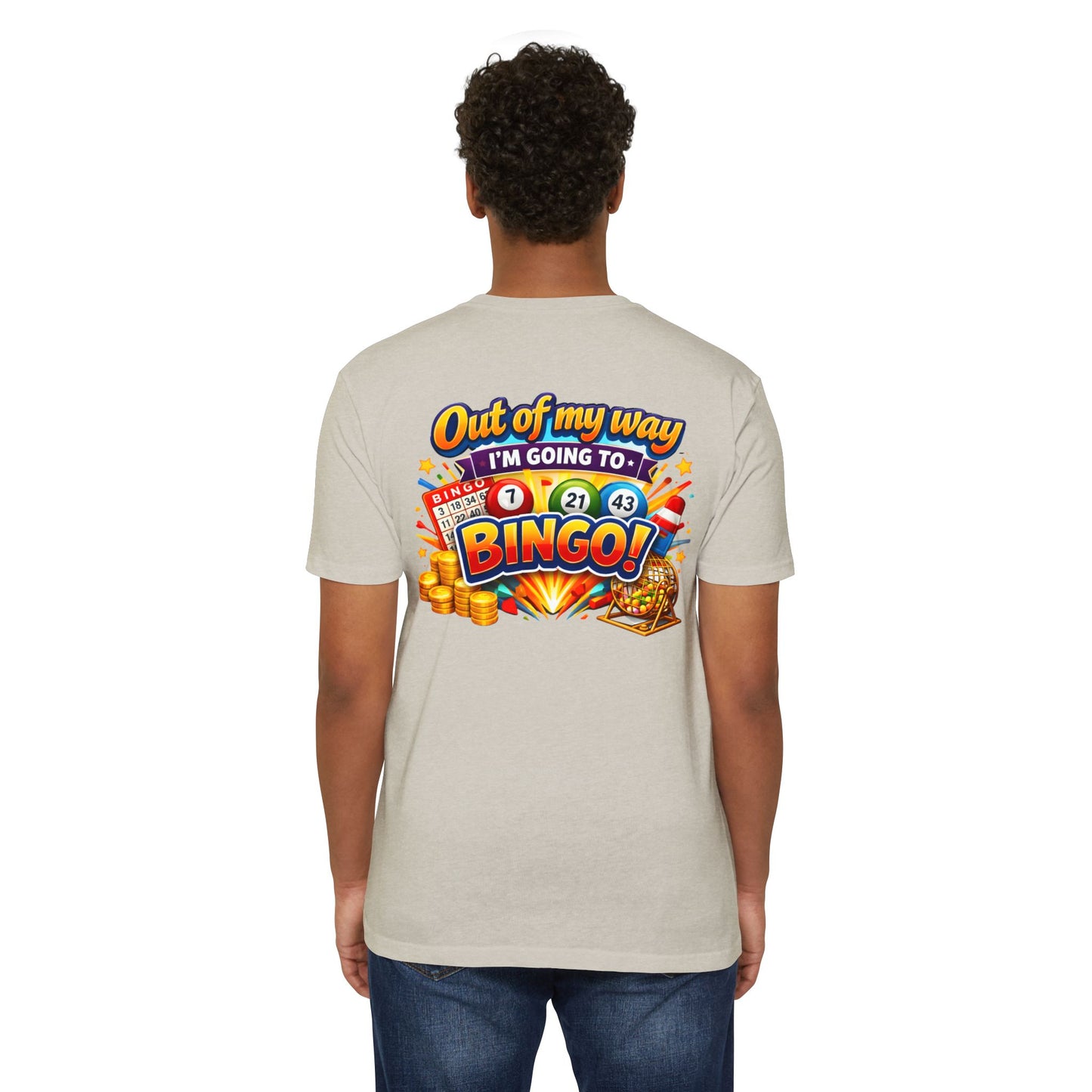 Bingo Enthusiast T-Shirt — "Out of My Way I'm Going to Bingo!" Graphic Tee