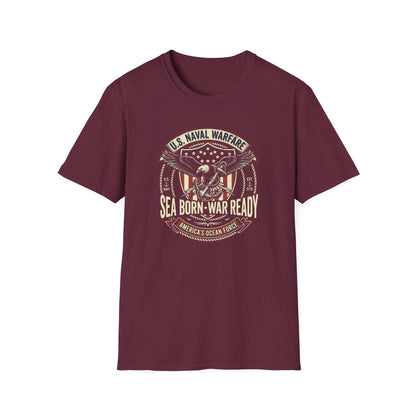 U.S. Naval Warfare Sea Born-War Ready America’s Ocean Force T-Shirt